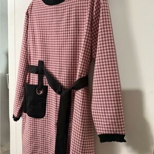 Modcloth Pink and Black Checkered Dress